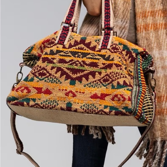 Handmade bohemian Karma Bag weekender bag duffle bag - Picture 11 of 13